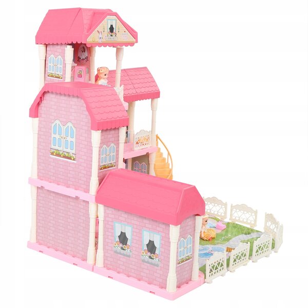 DIY-Puppenhaus mit 4 Etagen und 11 Zimmern für Kinder ab 3 Jahren