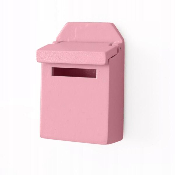 Cassetta postale in legno in miniatura viola per casa delle bambole 1:12