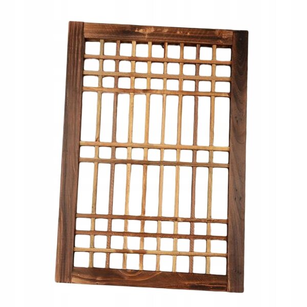 Cornice finestra rustica in legno 52x36 cm decorazione vintage per pareti