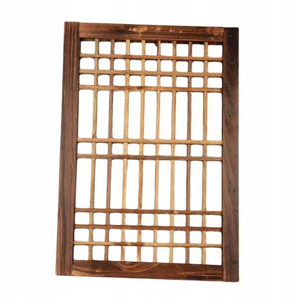 Cornice finestra rustica in legno 52x36 cm decorazione vintage per pareti
