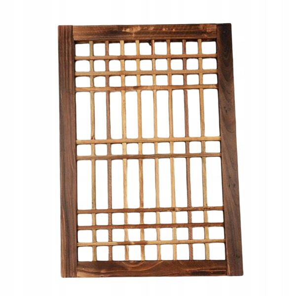 Cornice finestra rustica in legno 52x36 cm decorazione vintage per pareti