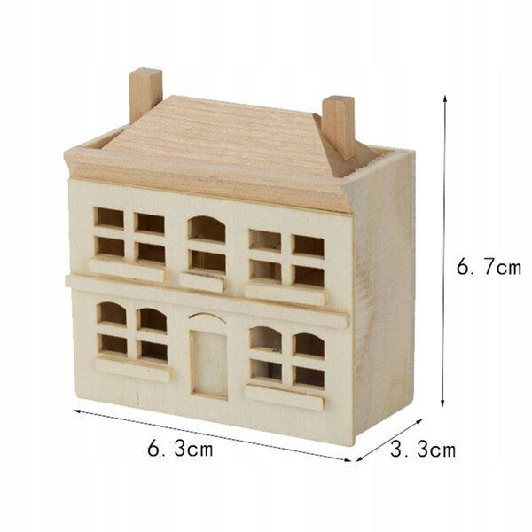 1:12 Puppenhausminiatur aus Massivholz für Sammler und Kinder