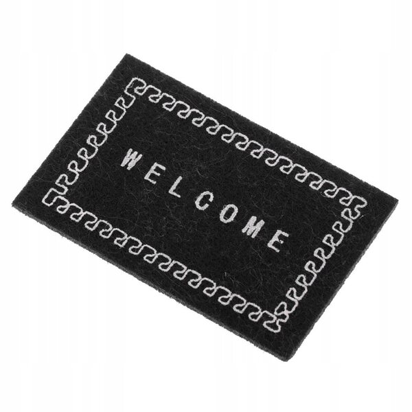 Mini tappeto ingresso per casa delle bambole in scala 1:12, tessuto nero