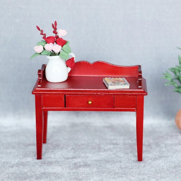 1/12 Dollhouse Vintage Retro Handmade Drewniane Biurko