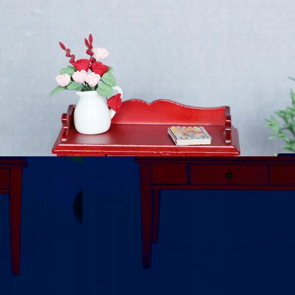 1/12 Dollhouse Vintage Retro Handmade Drewniane Biurko