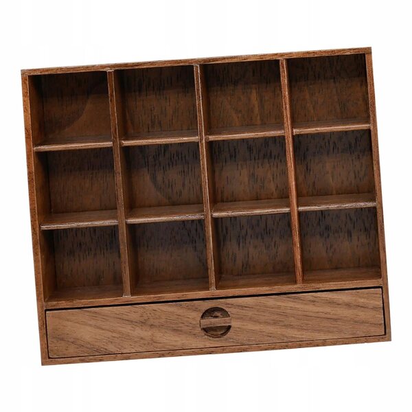 Stojak de maison de poupée en bois miniature 1:6 couleur noyer noir