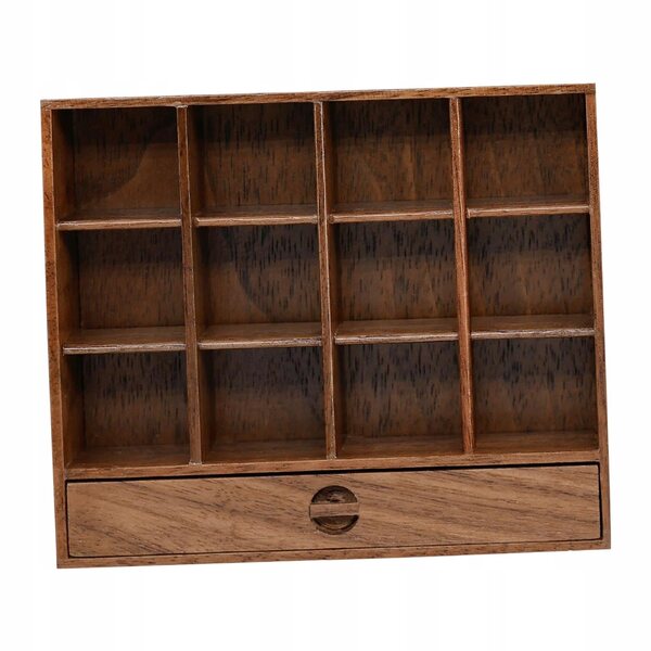 Stojak de maison de poupée en bois miniature 1:6 couleur noyer noir