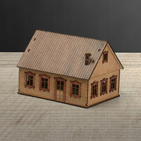 DIY 1:72 Holzhaus-Modellbausatz für eine Vintage-Landschaft im europäischen Stil