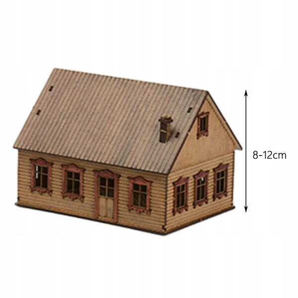 DIY 1:72 Holzhaus-Modellbausatz für eine Vintage-Landschaft im europäischen Stil
