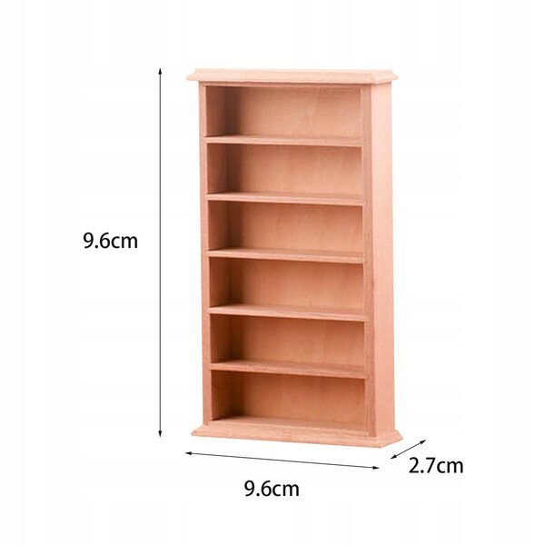 Houten poppenhuiscadeau - Mini-displayplank 1:12