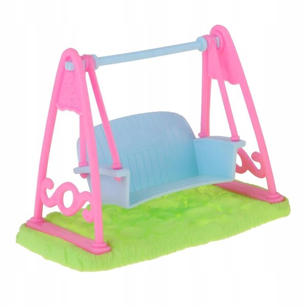 Chaise de jardin modèle 1/12 en plastique pour scénarios de jeu en maison de poupée