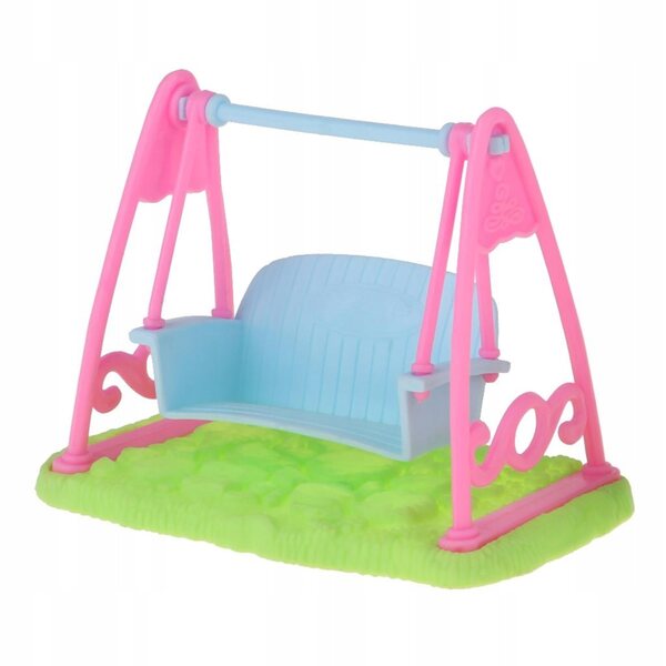 Chaise de jardin modèle 1/12 en plastique pour scénarios de jeu en maison de poupée