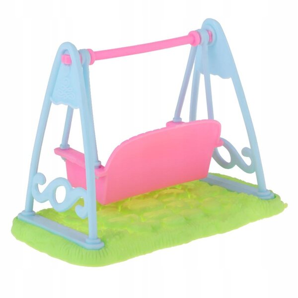 Chaise de jardin modèle 1/12 en plastique pour scénarios de jeu en maison de poupée