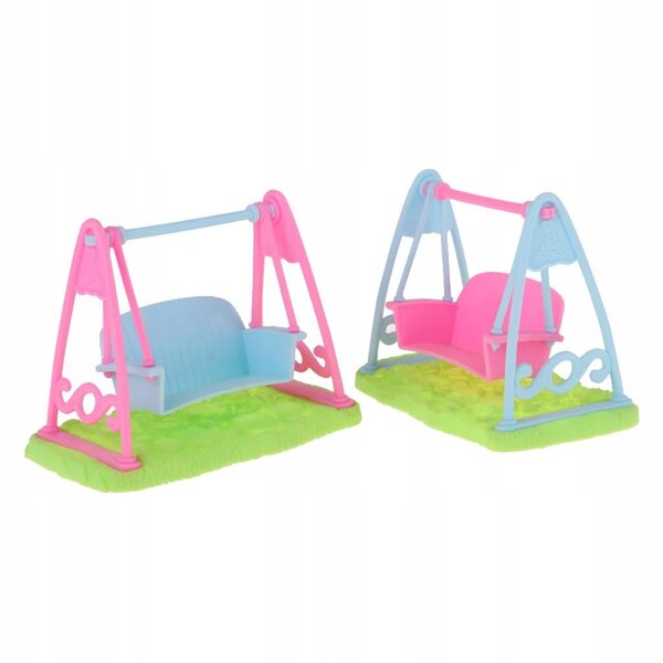 Chaise de jardin modèle 1/12 en plastique pour scénarios de jeu en maison de poupée