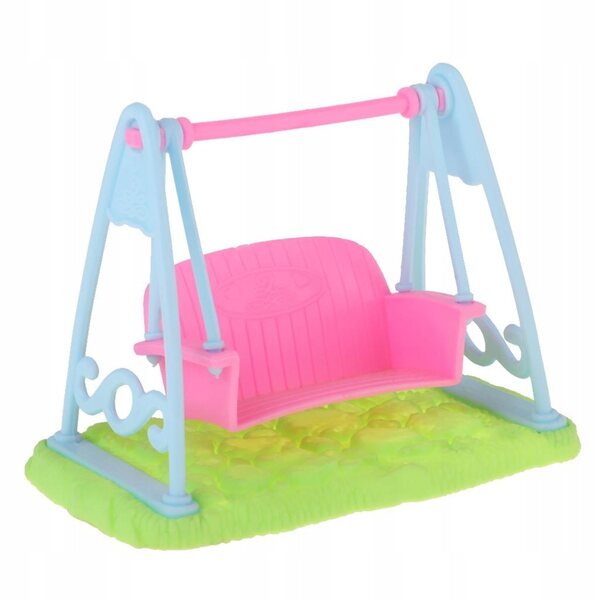 Chaise de jardin modèle 1/12 en plastique pour scénarios de jeu en maison de poupée