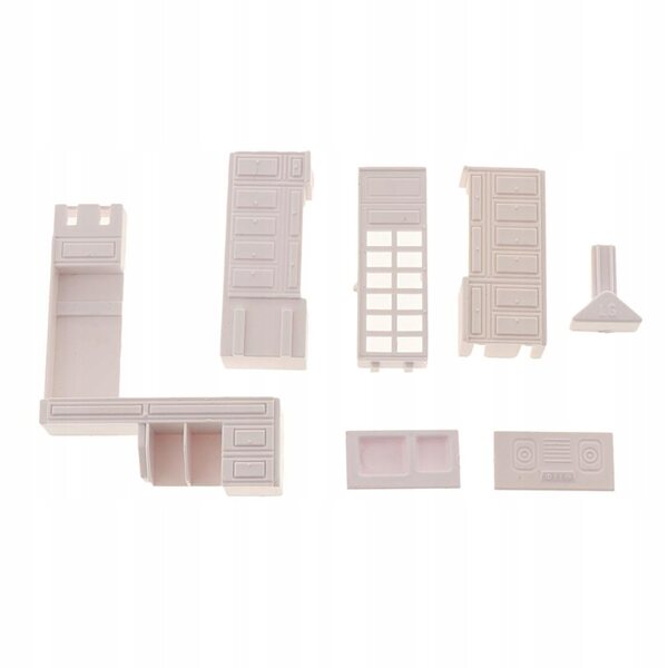 Küchenmöbel-Set im Maßstab 1:50 für Modellbau und Puppenhäuser