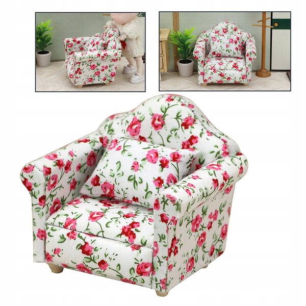 1:12 Holzsofa für KingLine Puppenhaus, Retro-Modell