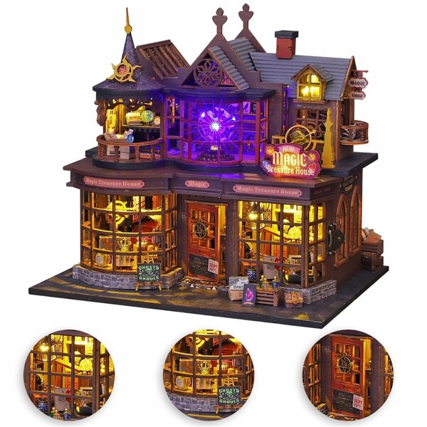 DIY Zauberhaus-Set aus Holz mit LEDs – Kreativität und Magie für Kinder