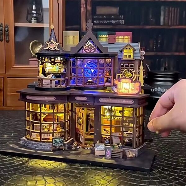 DIY Zauberhaus-Set aus Holz mit LEDs – Kreativität und Magie für Kinder