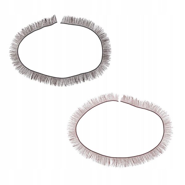 Lot de 8 faux cils noirs pour poupées BJD, 200x8 mm, look élégant
