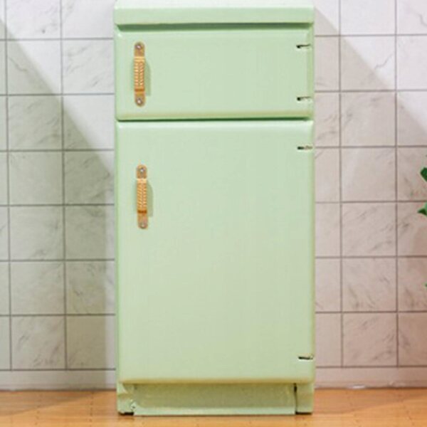 Lodella per Casa delle Bambole in Legno di Betulla Moderna Scala 1:12 Verde Chiaro