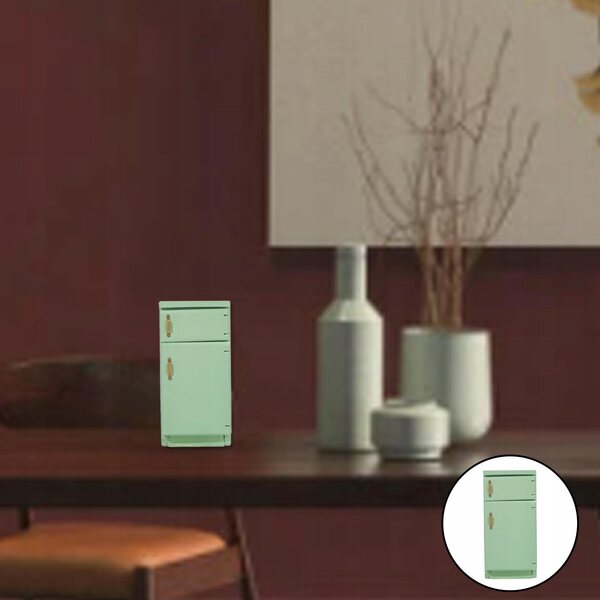 Lodella per Casa delle Bambole in Legno di Betulla Moderna Scala 1:12 Verde Chiaro
