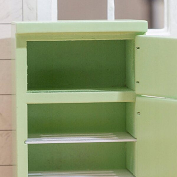 Lodella per Casa delle Bambole in Legno di Betulla Moderna Scala 1:12 Verde Chiaro