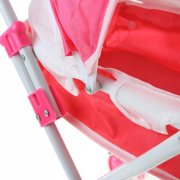 Mini Passeggino Pieghevole per Bambini Gioco Simulazione Rosso