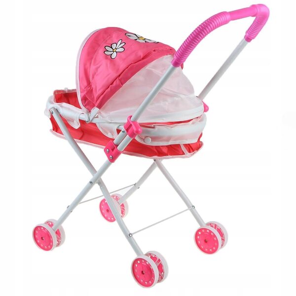 Mini Passeggino Pieghevole per Bambini Gioco Simulazione Rosso