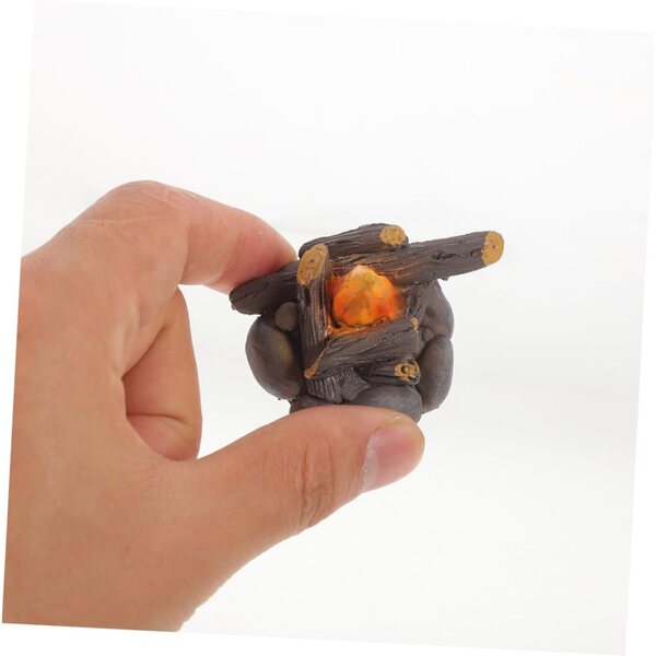 Falò in Miniatura Set 2 Pezzi per Casa delle Bambole e Micro Paesaggi Decorativi
