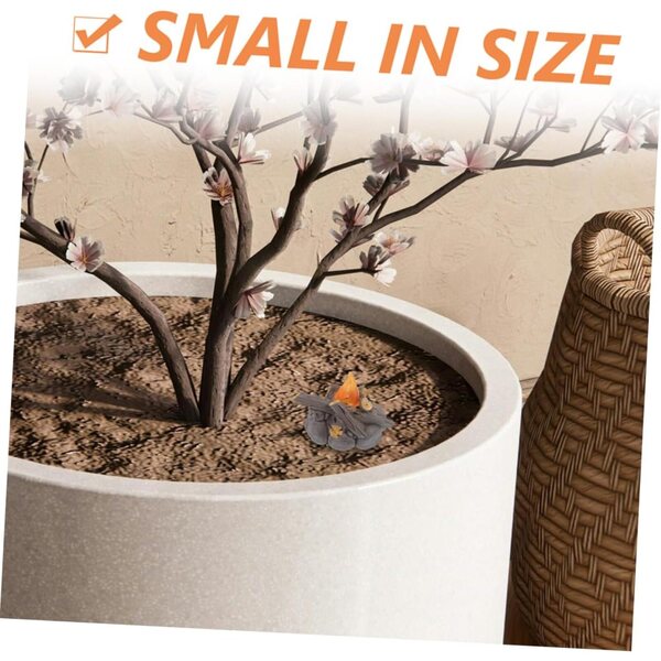 Falò in Miniatura Set 2 Pezzi per Casa delle Bambole e Micro Paesaggi Decorativi