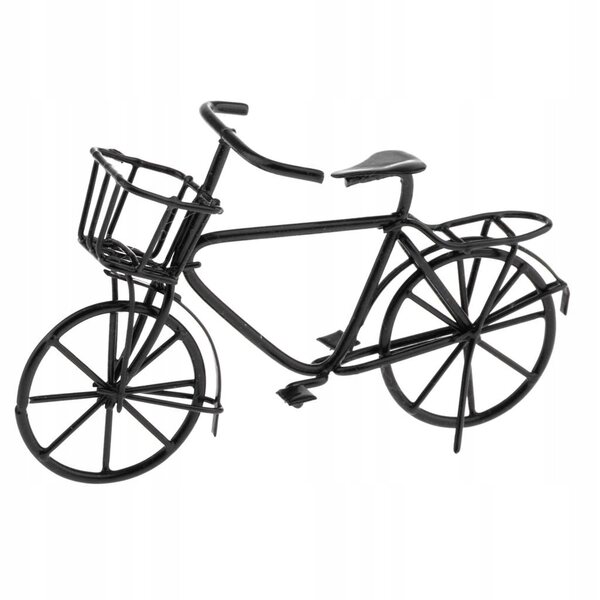 Miniatura bici vintage in metallo per casa delle bambole scala 1:12 set 3 pezzi