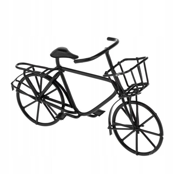 Miniatura bici vintage in metallo per casa delle bambole scala 1:12 set 3 pezzi