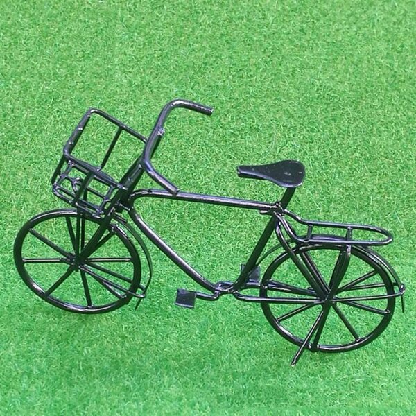 Miniatura bici vintage in metallo per casa delle bambole scala 1:12 set 3 pezzi