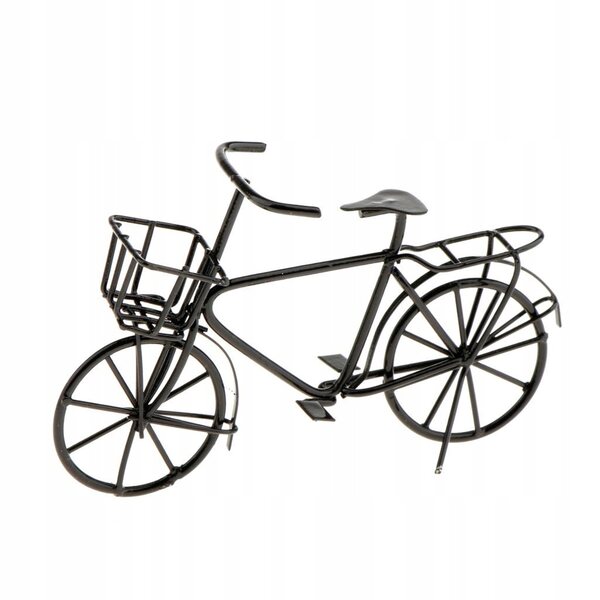Miniatura bici vintage in metallo per casa delle bambole scala 1:12 set 3 pezzi