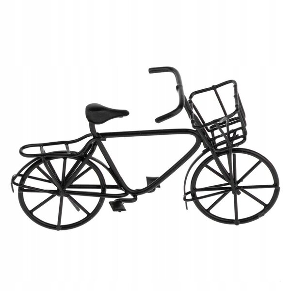 Miniatura bici vintage in metallo per casa delle bambole scala 1:12 set 3 pezzi