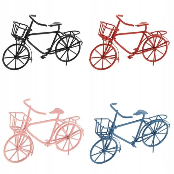 Miniatura bici vintage in metallo per casa delle bambole scala 1:12 set 3 pezzi