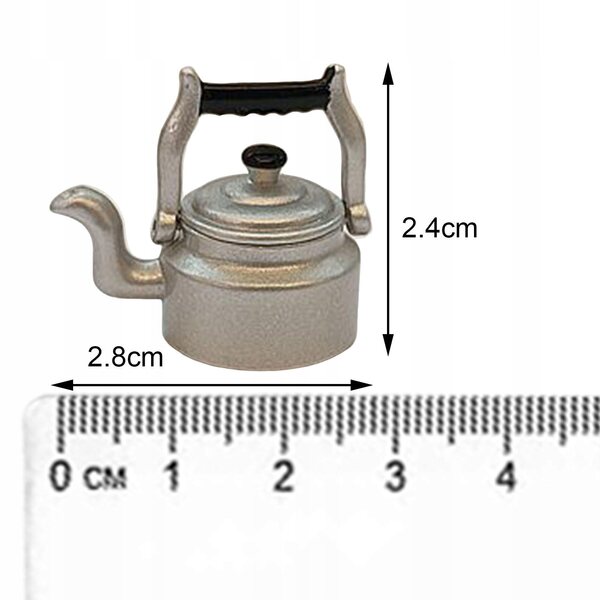 Czajniczek Miniaturen für Puppenhaus-Dekoration, 1:12, einzigartiges Accessoire
