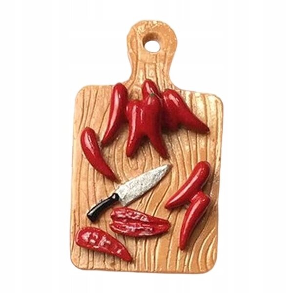 Miniatura deska do krojenia per casa delle bambole 1/6 in resina di alta qualità