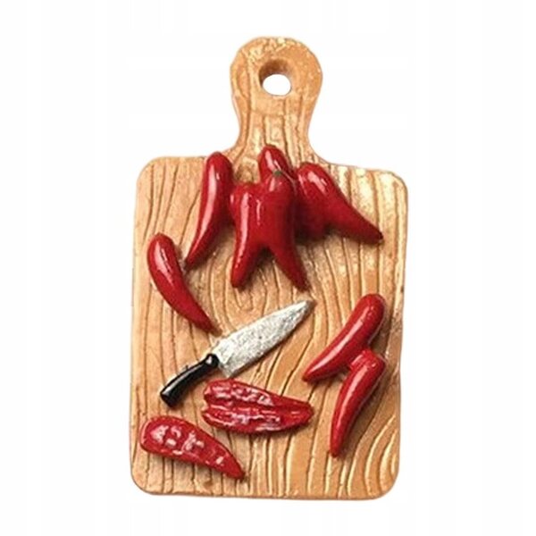 Miniatura deska do krojenia per casa delle bambole 1/6 in resina di alta qualità
