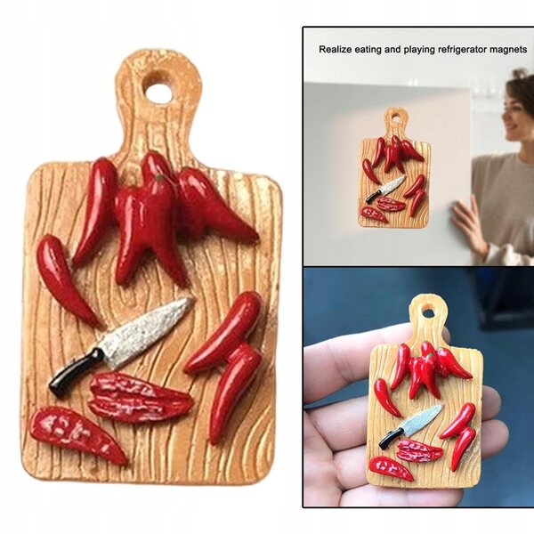 Miniatura deska do krojenia per casa delle bambole 1/6 in resina di alta qualità