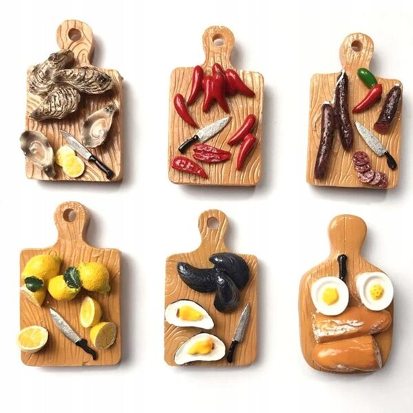 Miniatura deska do krojenia per casa delle bambole 1/6 in resina di alta qualità