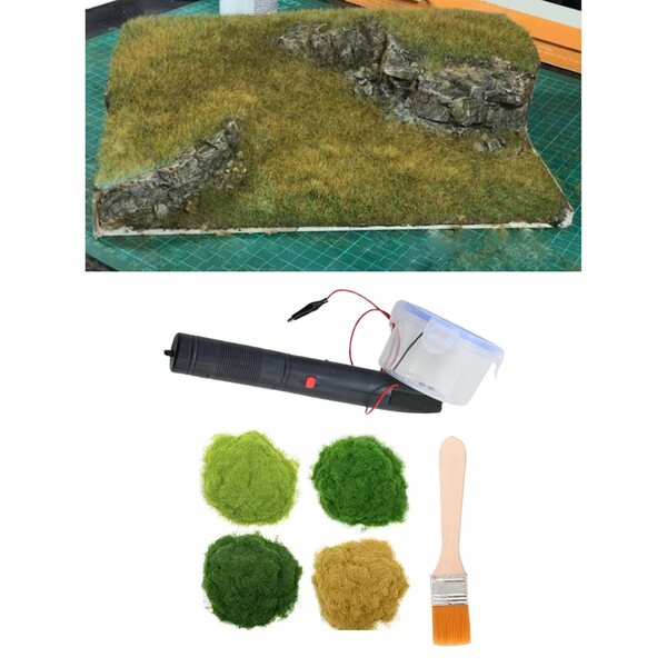 Macchina Floccante Elettrostatica Portatile per Miniature e Diorami