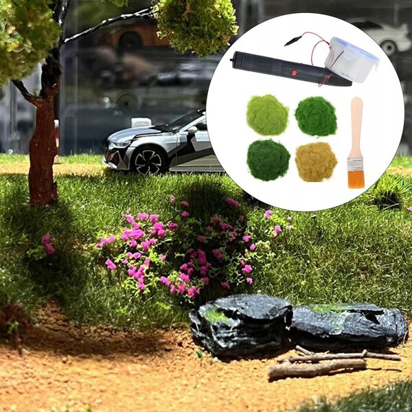 Macchina Floccante Elettrostatica Portatile per Miniature e Diorami