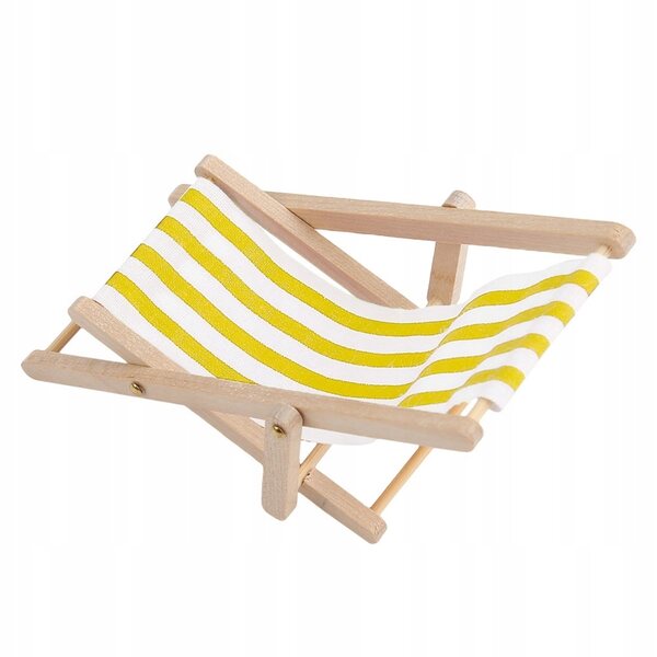 Mini Mobili Accessori per Casa delle Bambole - Sedia Pieghevole Spiaggia Scala 1/12