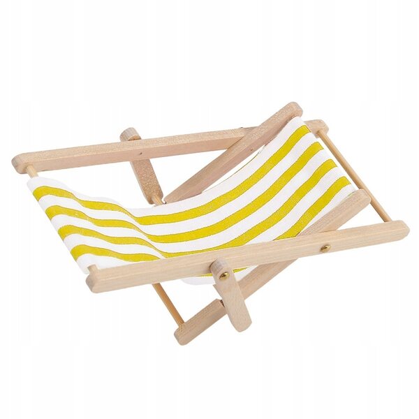 Mini Mobili Accessori per Casa delle Bambole - Sedia Pieghevole Spiaggia Scala 1/12