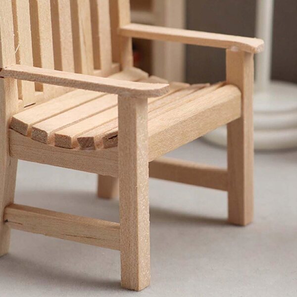 Set 4 Mini Mobili in Legno per Casa delle Bambole Scala 1:12 – Panca e Tavolo