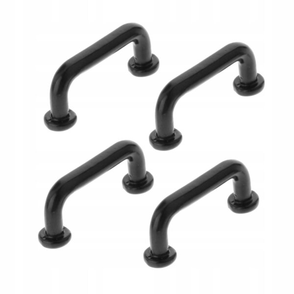 Mini maniglie metalliche nere vintage per mobili 4 pezzi 2,1x0,8 cm