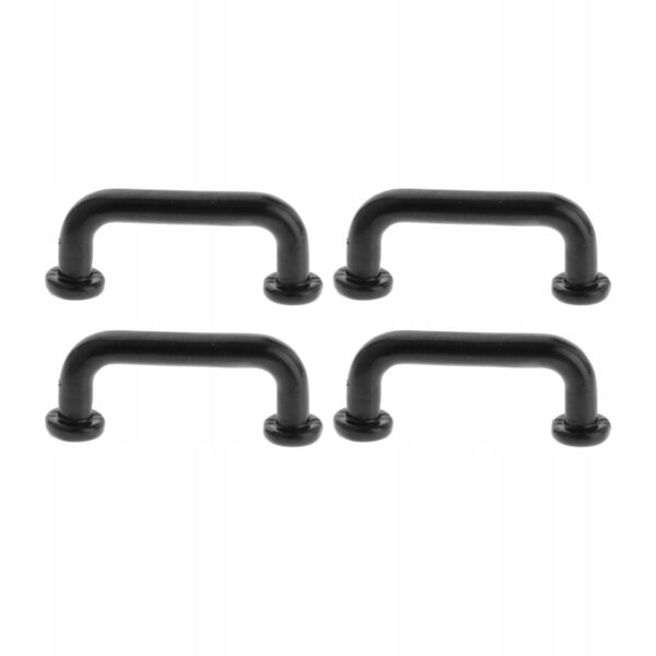 Mini maniglie metalliche nere vintage per mobili 4 pezzi 2,1x0,8 cm
