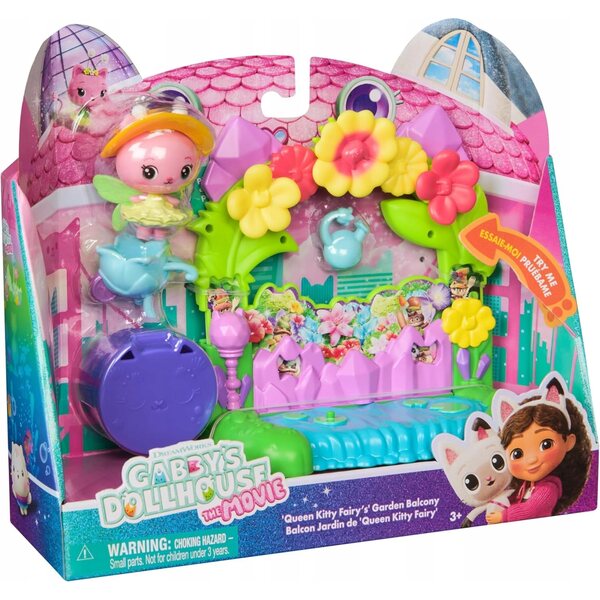 Gabby's Dollhouse Playset Crystal Garden Balcony con Figurina Kitty e Accessori